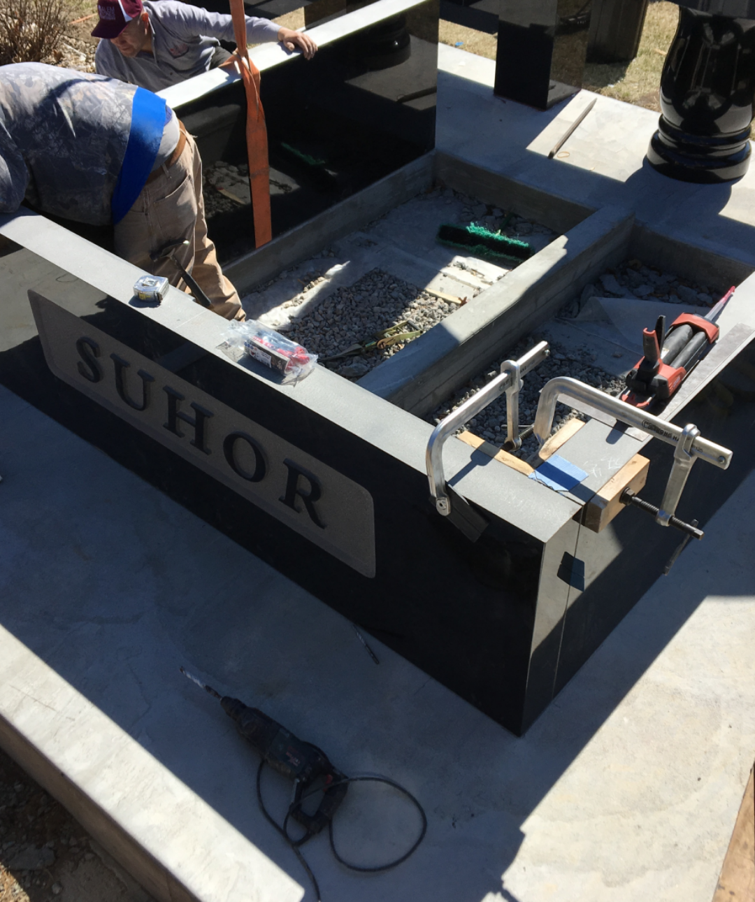 constructing a mausoleum