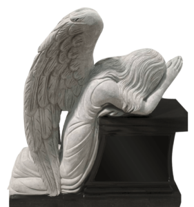Special Design 72307 Grieving Angel Praying over All Polish finish Pedestal