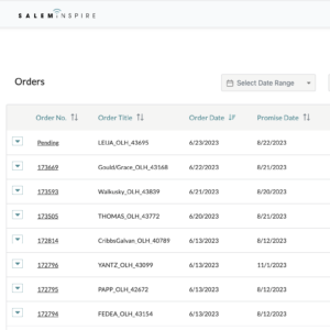 Salem Inspire make it easy to manage your orders.